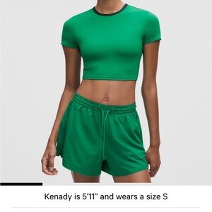 lululemon athletica Vibrant Green Crop Top